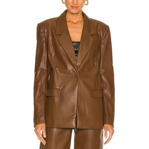 Weworewhat Vegan Leather Blazer Size S